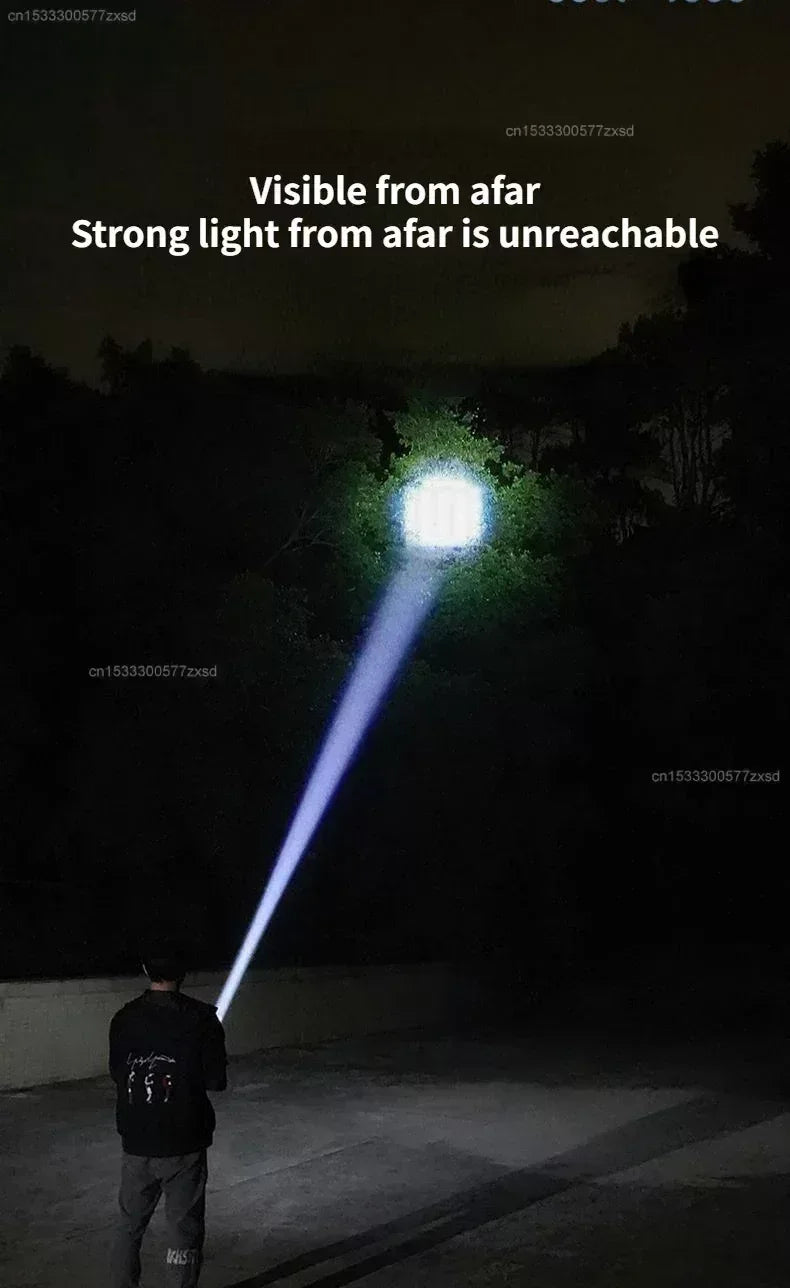 Xiaomi Outdoor Flashlight – Portable Strong Light with Variable Focus, Floodlight Side Lights & Long Range Rechargeable Flashlight