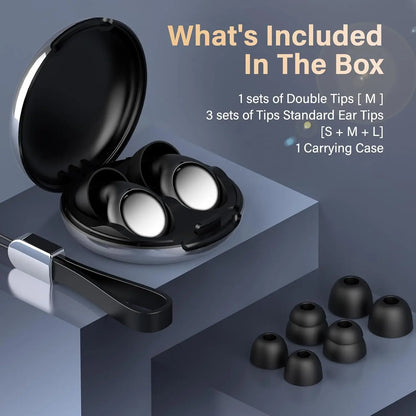 🌙 Quiet Your World – 32dB Reusable Silicone Earplugs for Peaceful Sleep, Enhanced Focus & Everyday Noise Relief! 📚✨