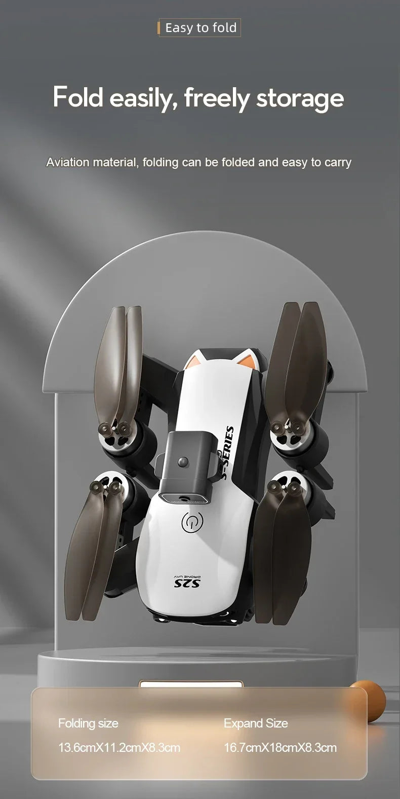 Xiaomi MIJIA S2S Mini Drone 8K HD Camera Obstacle Avoidance Aerial Photography Brushless Motor Foldable Rc Quadcopter Kid Toys