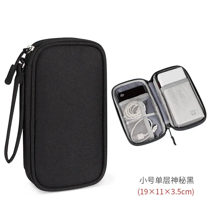 Waterproof Portable Cable Organizer – Digital Storage Bag for Cables, Power Bank & Earphones
