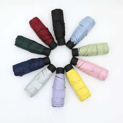 ☀️☔ Ultra-Light Mini Pocket Umbrella – Compact, Windproof & UV-Protective for Travel & Outdoor Use! 🌦️✨