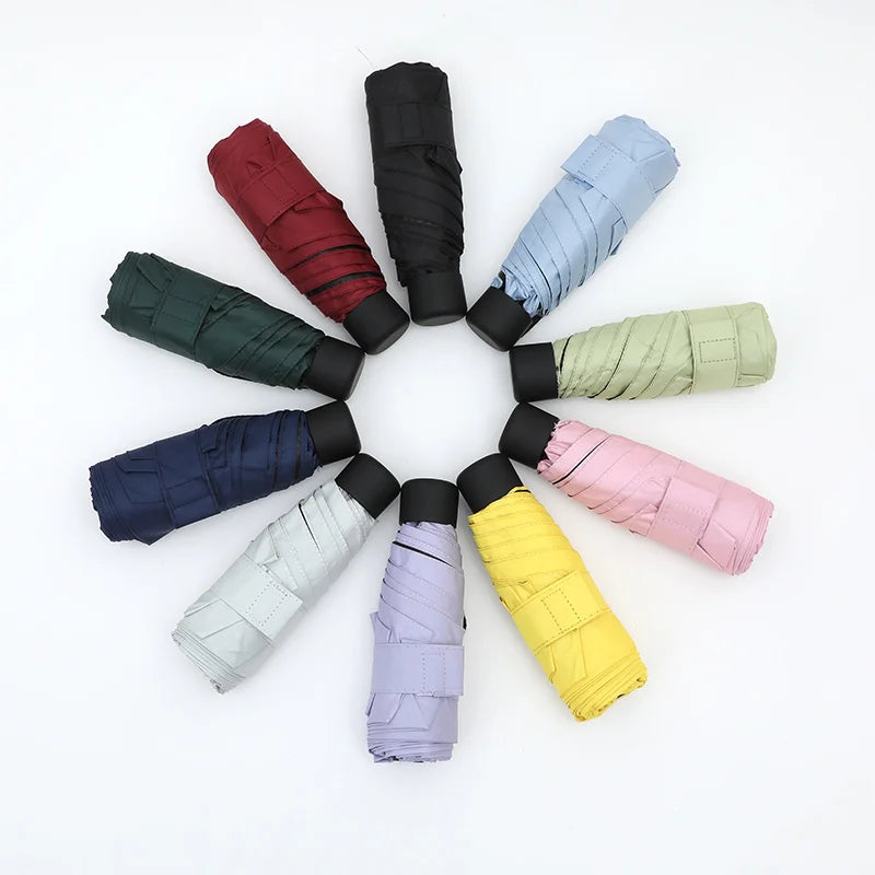 ☀️☔ Ultra-Light Mini Pocket Umbrella – Compact, Windproof & UV-Protective for Travel & Outdoor Use! 🌦️✨