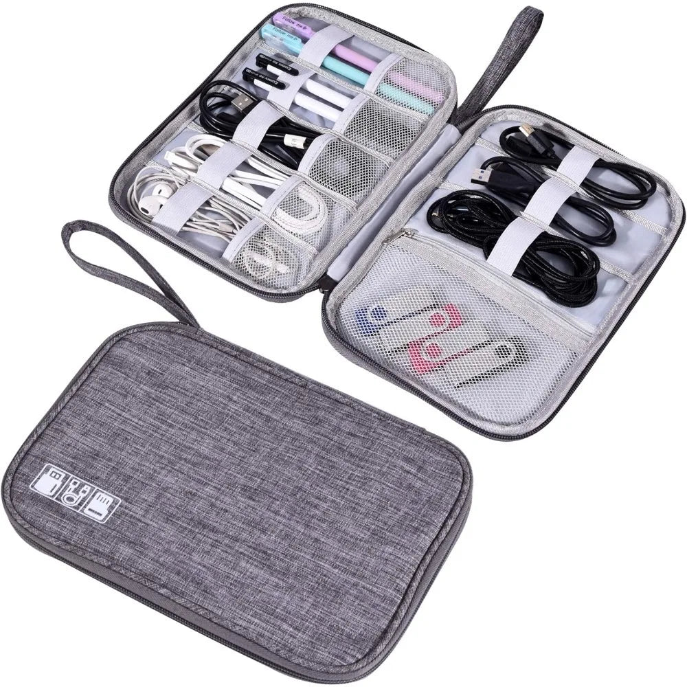 Waterproof Electronics Organizer Bag – Travel Cable & Accessories Storage Pouch