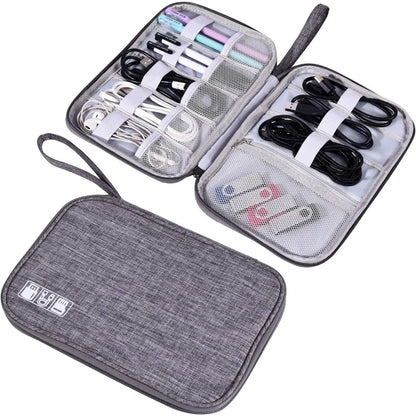 Waterproof Electronics Organizer Bag – Travel Cable & Accessories Storage Pouch