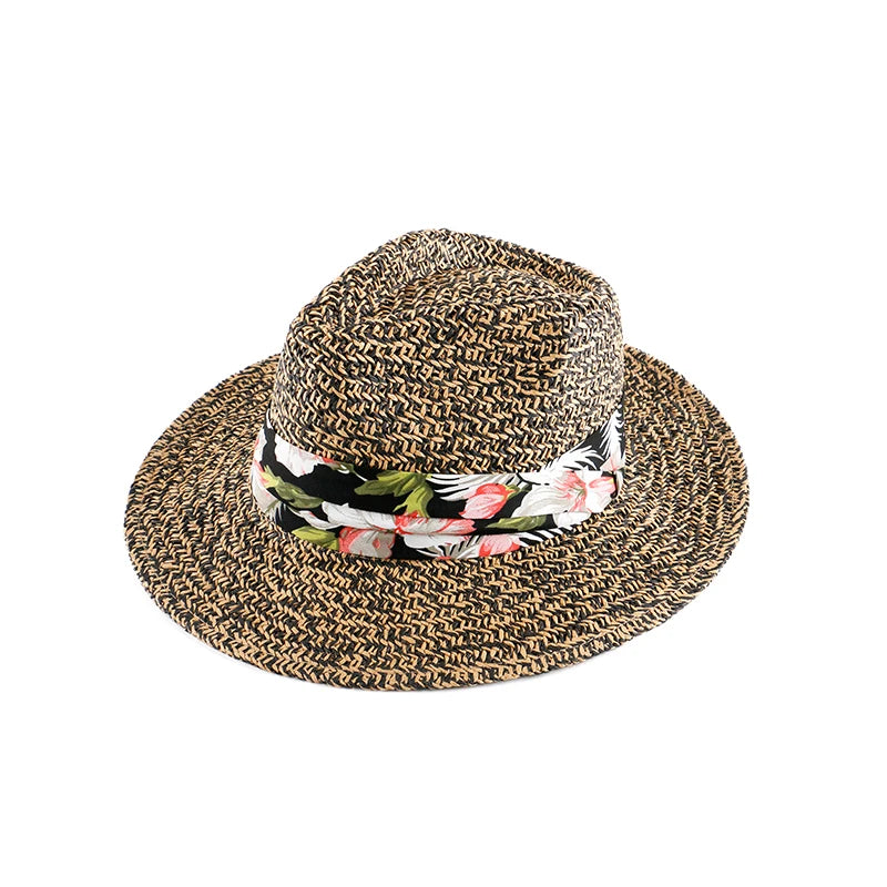 Sombrero Panama Hombre Summer Sun Protection Straw Hat Five Cent Grass Woven Panama Hat For Men Big Head Big Size Gentleman Hats