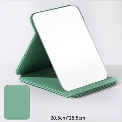 Portable High-Definition PU Folding Vanity Mirror – Stylish Desktop Makeup Mirror