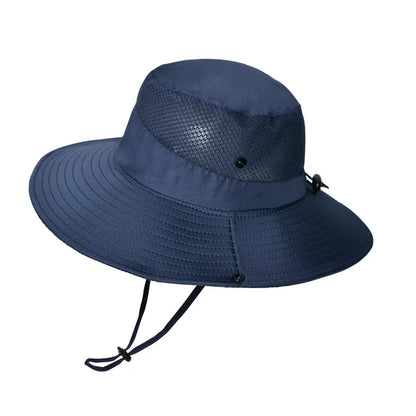 Summer UPF50+ Sun Hats For Women Men Breathable Mesh Boonie Hat Foldable UV Protection Hiking Fishing Hat Male Bucket Hats