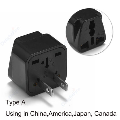 Universal Travel Plug Adapter – UK/EU/KR/US/AU/Brazil/French to Worldwide Power Socket Converter
