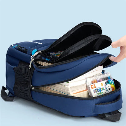 Waterproof Primary School Backpack – Durable & Spacious Book Bag for Teen Boys!
