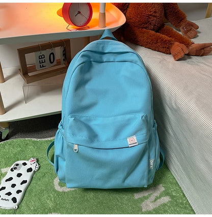 New Waterproof Nylon Women Backpack Female Travel Bag Backpacks Schoolbag for Teenage Girls Solid Color Bookbag Mochila Bookbag