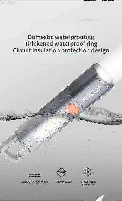 Xiaomi Outdoor Flashlight – Portable Strong Light with Variable Focus, Floodlight Side Lights & Long Range Rechargeable Flashlight