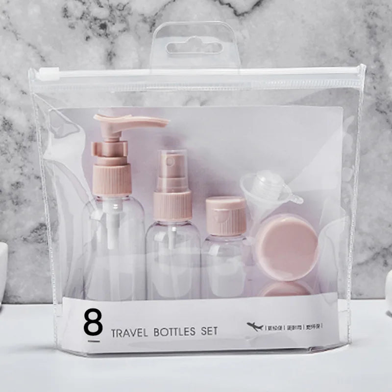 Refillable Travel Bottle Set – Perfume, Lotion, Shampoo & Shower Gel Dispensers 💧🌿