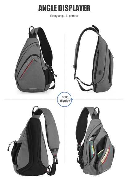 Mixi Men's & Women's Sling Backpack – Versatile USB Crossbody Bag for Travel, Sports & School
