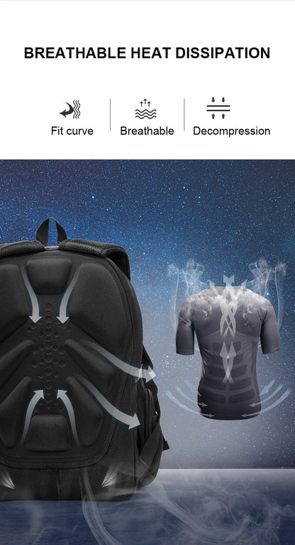 2025 Waterproof Laptop Backpack – 17/20 Inch Oxford Travel Rucksack for Men & Women, School Bag with Modern Design