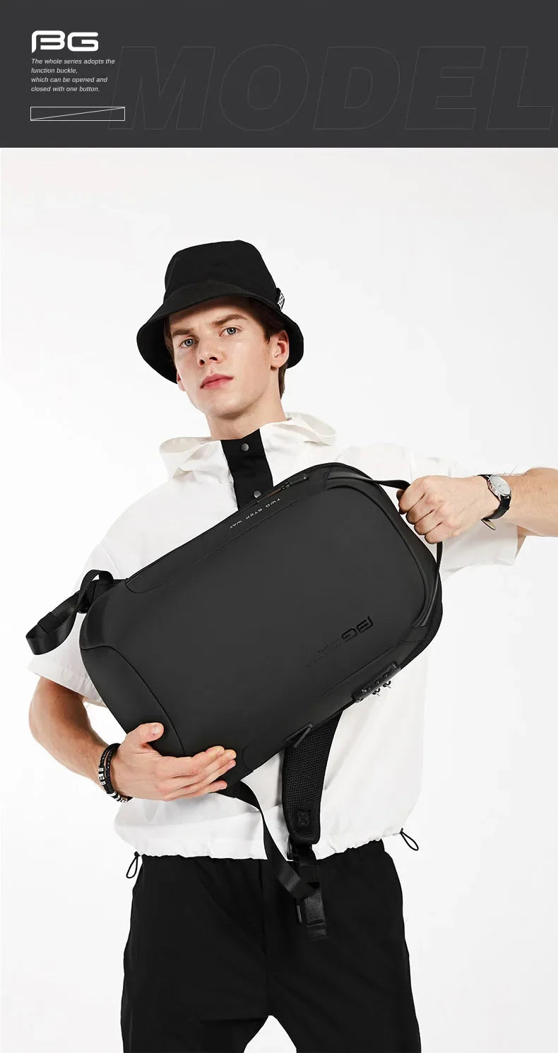Bange Anti-Theft Backpack for Men – 15.6-inch Laptop Travel Backpack, Fashion Waterproof School Bag