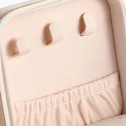 Stylish Travel Jewelry Case – Portable Organizer for Rings, Earrings & Necklaces