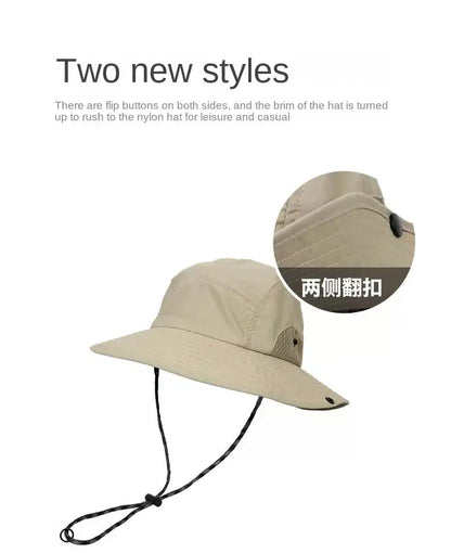 XXL Big Head Bucket Hat – Lightweight Quick-Dry Sun Hat for Outdoor & Fishing (60-65cm)