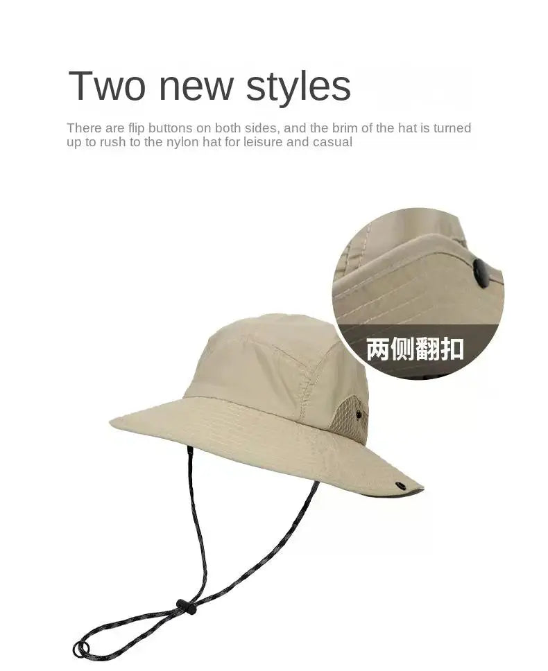 XXL Big Head Bucket Hat – Lightweight Quick-Dry Sun Hat for Outdoor & Fishing (60-65cm)