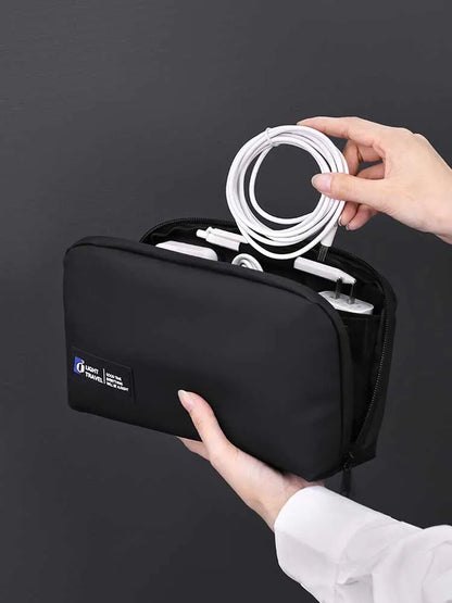 New Portable USB Cable Organizer Bag – Travel Storage Pouch for Earphones, Power Bank, Data Cables & Accessories