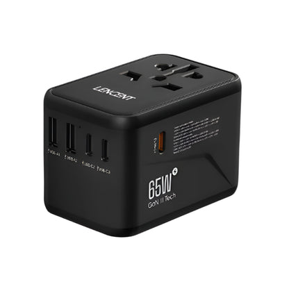 LENCENT 65W/100W GaN Universal Travel Adapter – Fast Charging EU/UK/US/AU Plug with 2 USB & 3 Type-C Ports