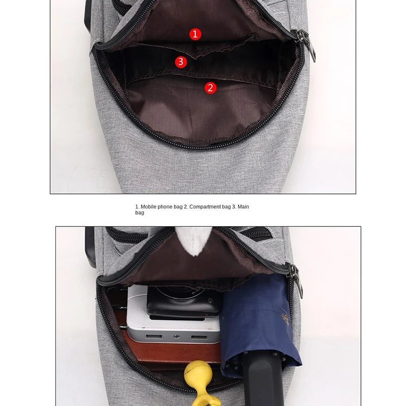 Fashion Casual Crossbody Bag Small Men's Shoulder Bag Men Diagonal Backpack Messenger Phone Bag Boy Fanny Chest Pack New