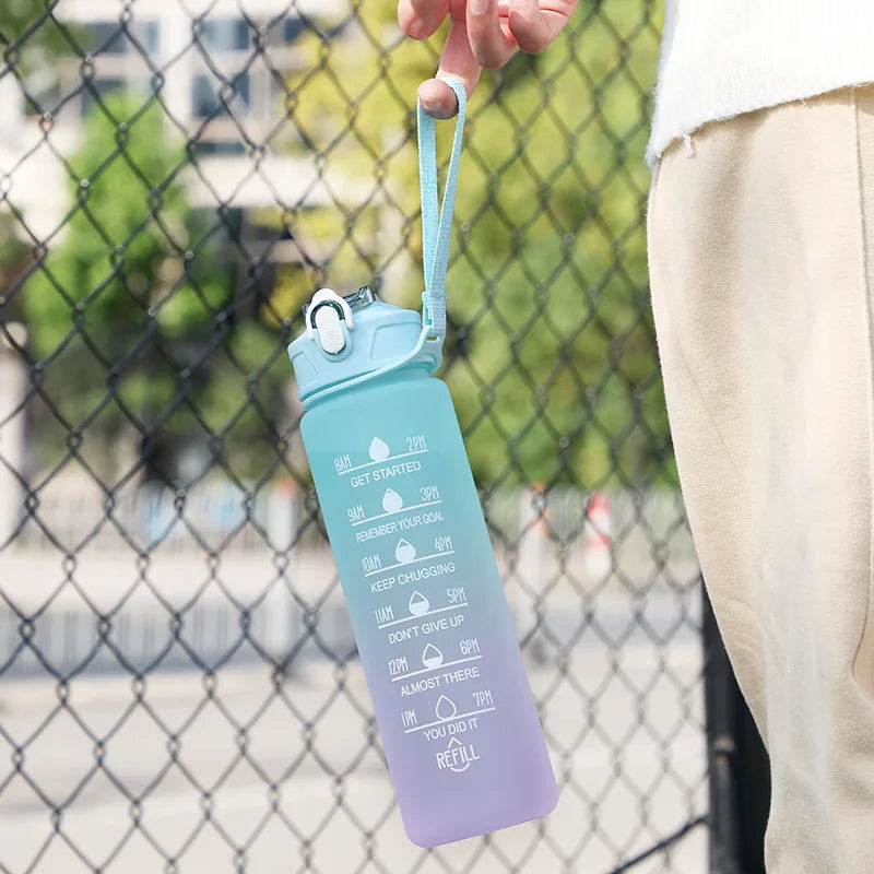 900ML Water Bottle With Straw Sport Water Bottle for Children BPA-Free Leakproof Drinking Bottles Outdoor Travel
