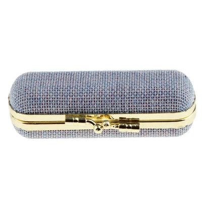 Soft Linen Lipstick Case with Mirror – Elegant Travel-Friendly Makeup Holder