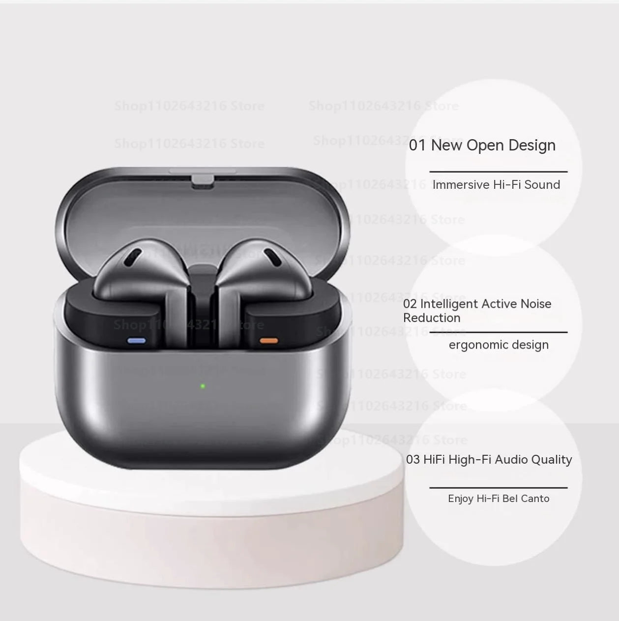 2024 New Buds 3 Pro True Wireless Bluetooth Earphone Headphone HiFi Sound Low Latency Noise Reduction Earbuds for IPhone Android