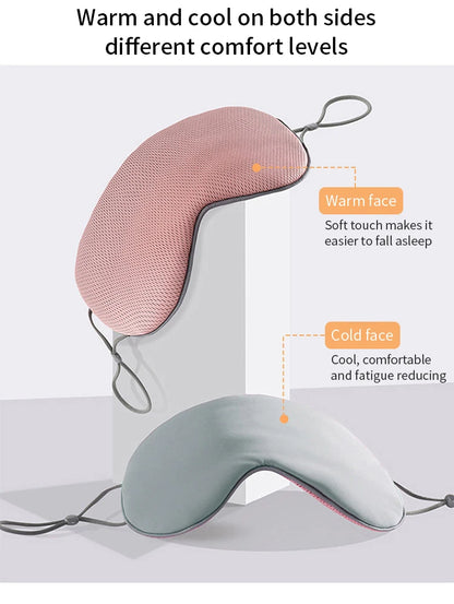 Sleeping Eye Mask Korean Style Ice Silk Warm And Cool Dual Use Adjustable Travel Light Blocking Breathable Eye Mask