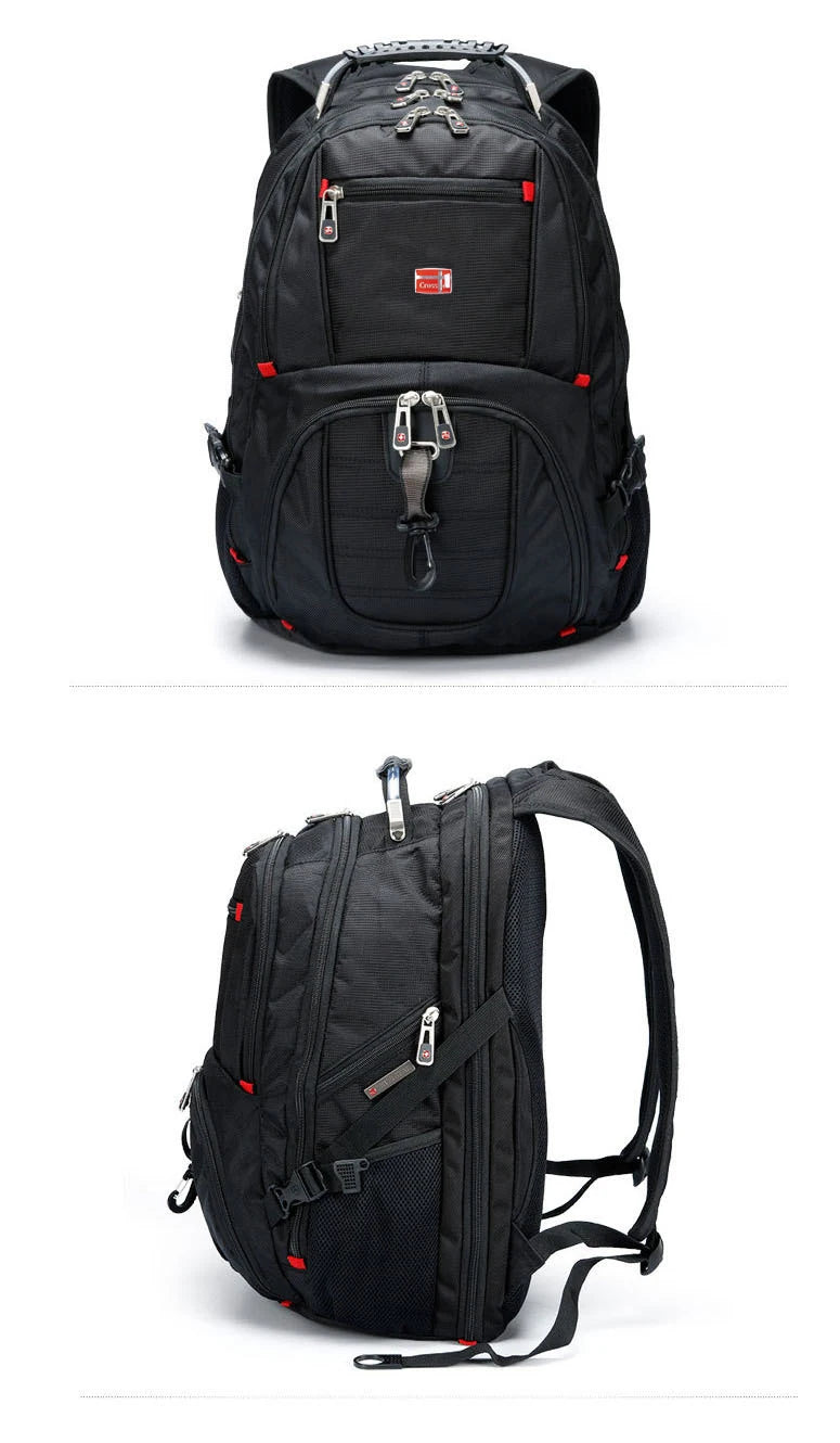 Swiss Multifunctional 17-Inch Laptop Backpack – Durable Travel & College Bag with USB Charging & Water Resistance