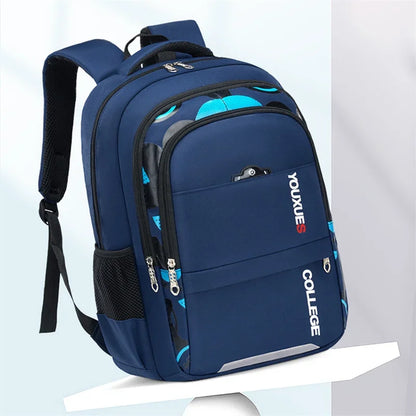 Waterproof Primary School Backpack – Durable & Spacious Book Bag for Teen Boys!