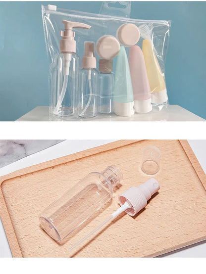 Refillable Travel Bottle Set – Perfume, Lotion, Shampoo & Shower Gel Dispensers 💧🌿