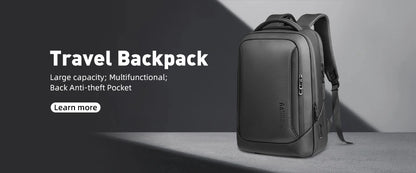 HK Slim Backpack For Men 15.6 Inch Laptop Bags Waterproof Minimalist Business Backpack With USB Charging Casual Travel Work Bag