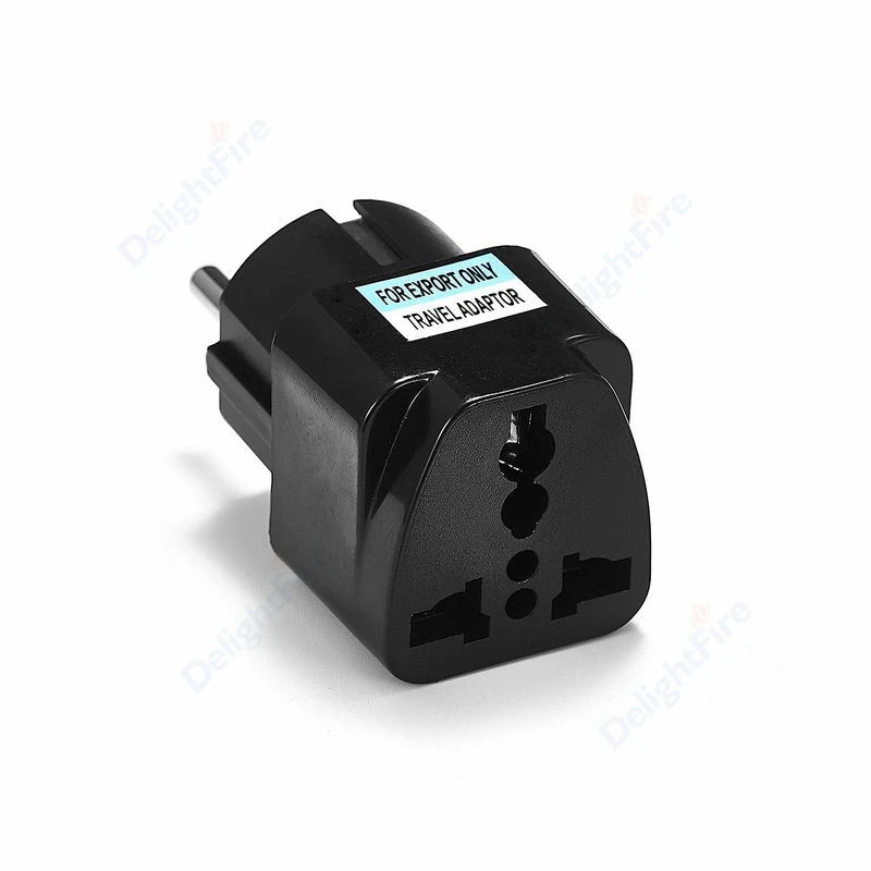 KR Plug Adapter – Universal Travel Adapter AU/UK/US to EU Type E/F Socket | France, Spain, Germany Compatible AC Power Outlet