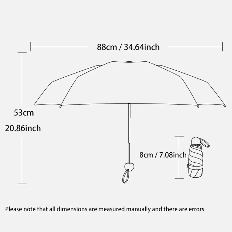 ☀️☔ Ultra-Light Mini Folding Travel Umbrella – Compact, Waterproof & Perfect for Sun & Rain! 🌦️✨