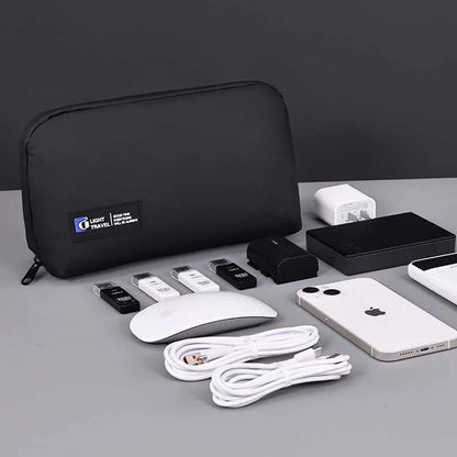 New Portable USB Cable Organizer Bag – Travel Storage Pouch for Earphones, Power Bank, Data Cables & Accessories