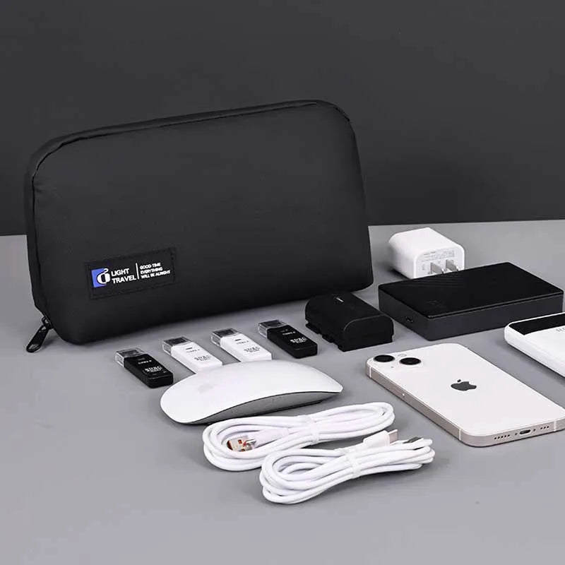 New Portable USB Cable Organizer Bag – Travel Storage Pouch for Earphones, Power Bank, Data Cables & Accessories