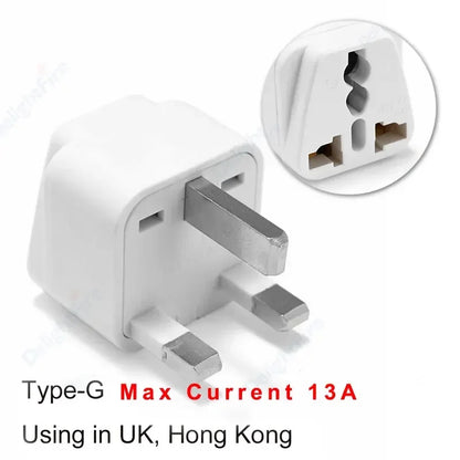 Universal Travel Plug Adapter – UK/EU/KR/US/AU/Brazil/French to Worldwide Power Socket Converter
