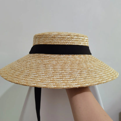 Wide Brim Straw Hat for Women Summer Woven SunHat Oversized Brim Beach Hat Holiday Children Summer Casual Sun Visor Caps
