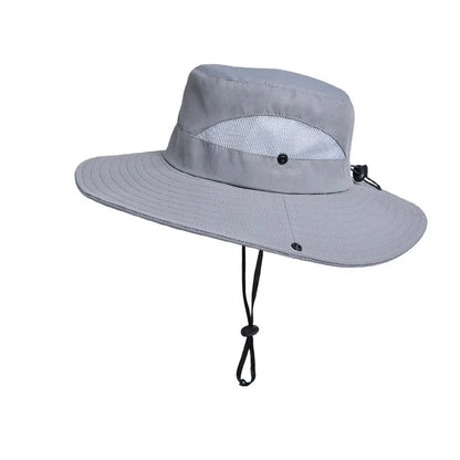 Summer UPF50+ Sun Hats For Women Men Breathable Mesh Boonie Hat Foldable UV Protection Hiking Fishing Hat Male Bucket Hats