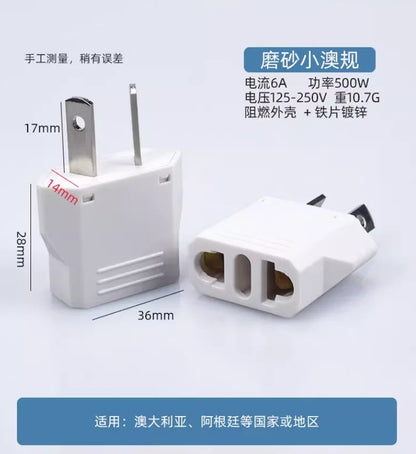 EU Plug Adapter - US to EU, CN to EU, KR to EU Travel Converter for Electric Power Sockets and AC Outlets