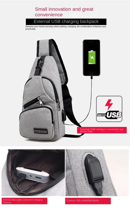 Fashion Casual Crossbody Bag Small Men's Shoulder Bag Men Diagonal Backpack Messenger Phone Bag Boy Fanny Chest Pack New