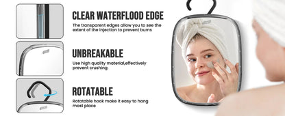 TAILI Shower Mirror Fogless for Shaving, Removable Fog Free Wall Hanging Mirror Portable Bathroom Mirror for Travel Camping