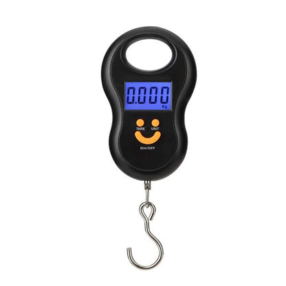 50KG/10g Digital Hanging Scale – LCD Backlit Pocket Scale for Luggage & Fishing