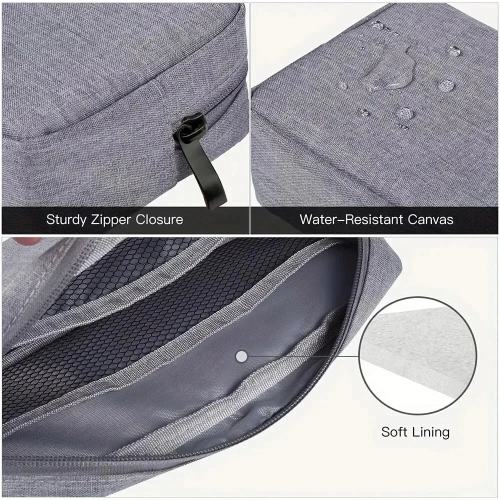 Digital Travel Organizer Case – Portable Zipper Storage Bag for Headphones, Cables, Chargers & Accessories