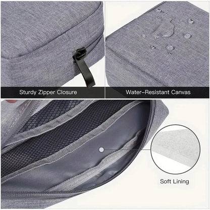 Digital Travel Organizer Case – Portable Zipper Storage Bag for Headphones, Cables, Chargers & Accessories