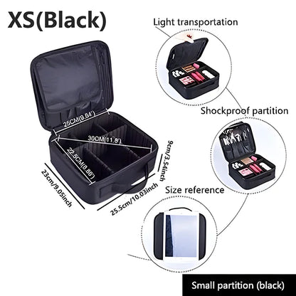 Professional Large Capacity Makeup Case – Travel Beauty Cosmetic Organizer & Nail Tool Box