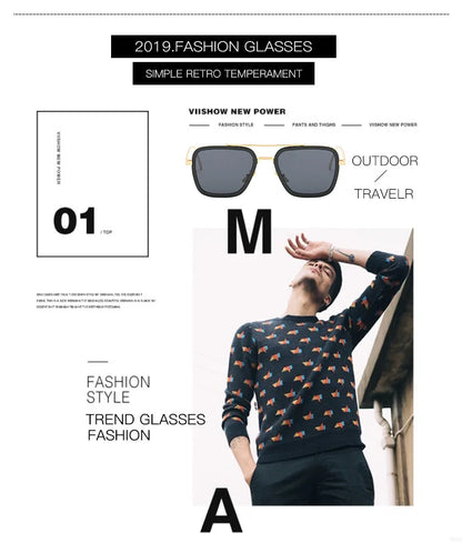 Tony Stark Glasses Men Women Sunglasses Iron man Eyewear Steampunk Sun Glasses Male Goggles