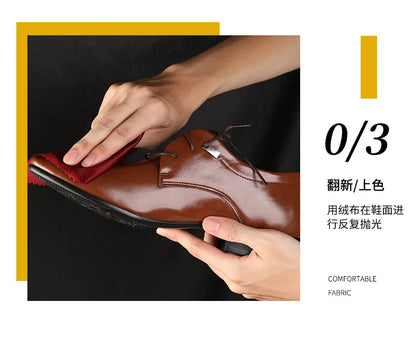 2024New Horse Hair Brush Shoe Oil Set 9-piece 11piece Set Leather Shoe Polishing Brush Household Leather Care Set protector