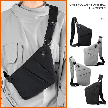 Men's Anti-Theft Travel Crossbody Bag – Mini Waterproof Sling Chest Bag for Everyday Use